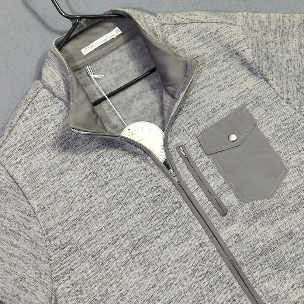 Criquet Sweater Fleece Jacket Men's XL Full Zip Pockets Performance NWT